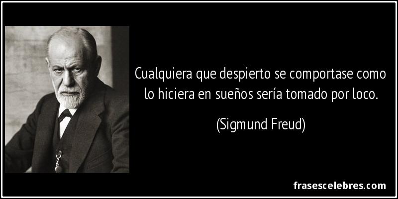 Cualquiera que despierto se comportase como lo hiciera en sueños sería tomado por loco. (Sigmund Freud)